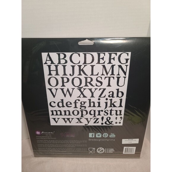 NEW Alpha- Clearly Aligned Decor Stamp- Redesign Prima letters ALPHABET Set - Picture 7 of 7